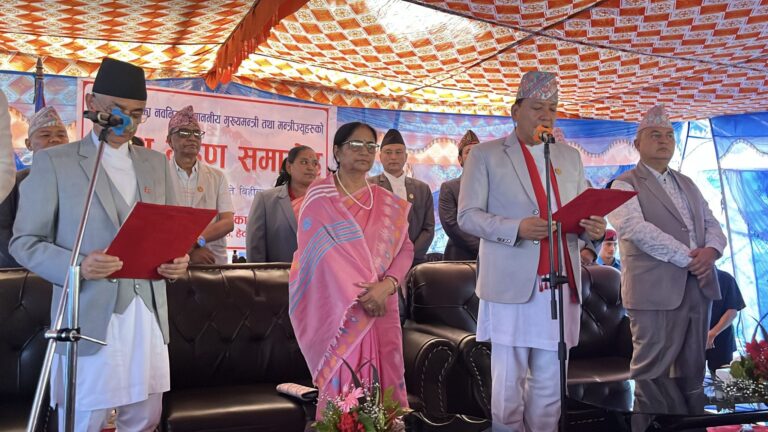 बाग्मती प्रदेशको नवनियुक्त मुख्यमन्त्री थापाद्वारा पद तथा गोपनीयताको शपथ ग्रहण